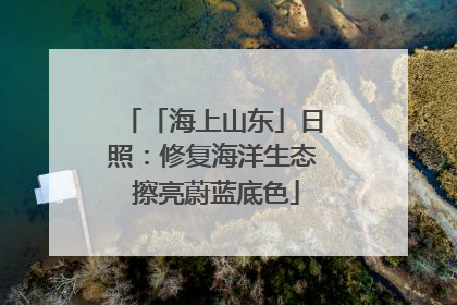 「海上山东」日照：修复海洋生态 擦亮蔚蓝底色
