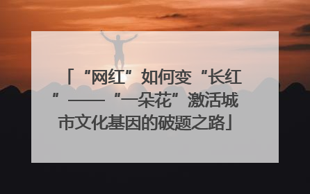 “网红”如何变“长红”——“一朵花”激活城市文化基因的破题之路