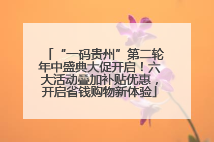 “一码贵州”第二轮年中盛典大促开启！六大活动叠加补贴优惠，开启省钱购物新体验