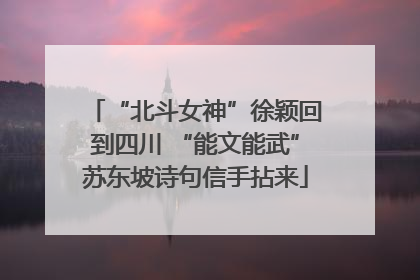 “北斗女神”徐颖回到四川 “能文能武”苏东坡诗句信手拈来