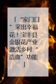 “家门口”采出幸福花！宝丰县金银花产业激活乡村“造血”功能