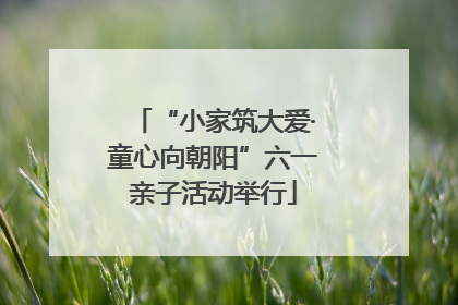 “小家筑大爱·童心向朝阳”六一亲子活动举行