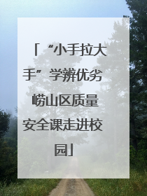 “小手拉大手”学辨优劣 崂山区质量安全课走进校园