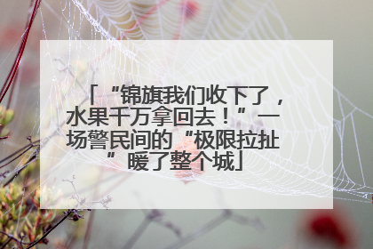 “锦旗我们收下了，水果千万拿回去！”一场警民间的“极限拉扯”暖了整个城
