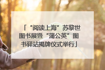 “阅读上海”苏黎世图书展暨“蒲公英”图书驿站揭牌仪式举行