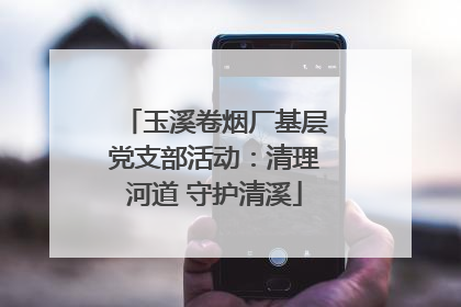 玉溪卷烟厂基层党支部活动：清理河道 守护清溪