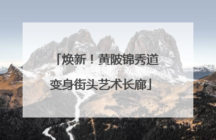 焕新！黄陂锦秀道变身街头艺术长廊