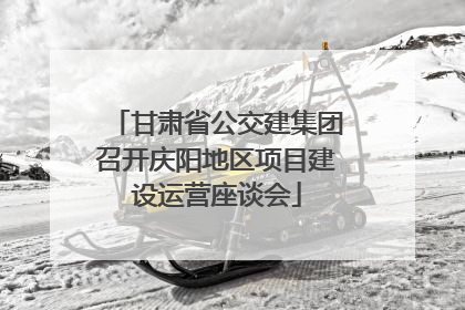 甘肃省公交建集团召开庆阳地区项目建设运营座谈会