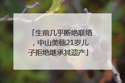 生前几乎断绝联络，中山美穗21岁儿子拒绝继承其遗产