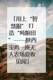 用上“智慧眼” 打造“吨粮田”——陕西宝鸡一座无人农场夏收见闻