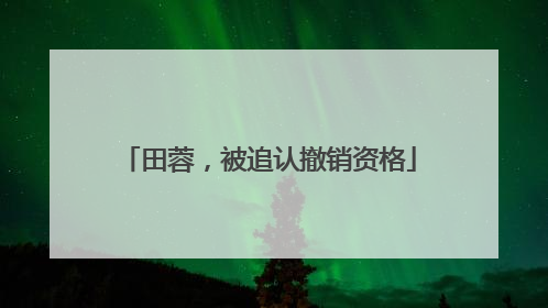 田蓉，被追认撤销资格