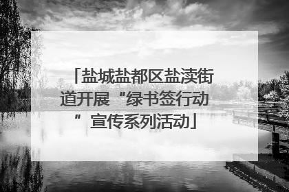 盐城盐都区盐渎街道开展“绿书签行动”宣传系列活动