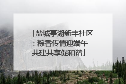 盐城亭湖新丰社区：粽香传情迎端午 共建共享促和谐