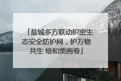 盐城多方联动织密生态安全防护网，护万物共生 绘和美画卷