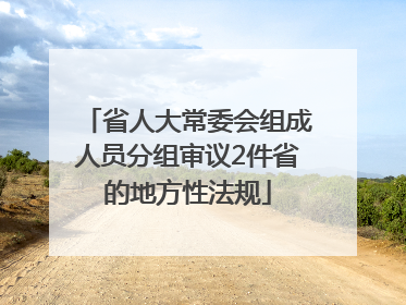 省人大常委会组成人员分组审议2件省的地方性法规