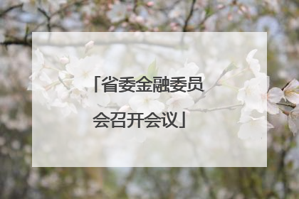 省委金融委员会召开会议