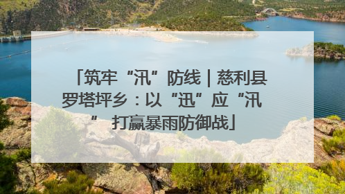 筑牢“汛”防线｜慈利县罗塔坪乡：以“迅”应“汛” 打赢暴雨防御战