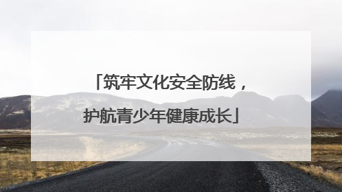 筑牢文化安全防线，护航青少年健康成长