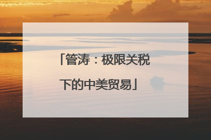 管涛：极限关税下的中美贸易