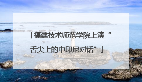福建技术师范学院上演“舌尖上的中印尼对话”