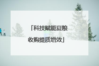 科技赋能夏粮收购提质增效