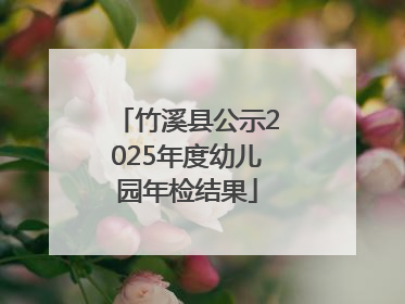 竹溪县公示2025年度幼儿园年检结果