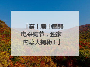 第十届中国弱电采购节，独家内幕大揭秘！