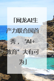 网龙AI生产力联合国首秀，“AI+教育”大有可为