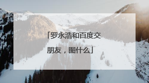 罗永浩和百度交朋友，图什么