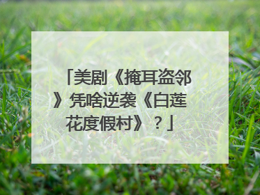 美剧《掩耳盗邻》凭啥逆袭《白莲花度假村》？