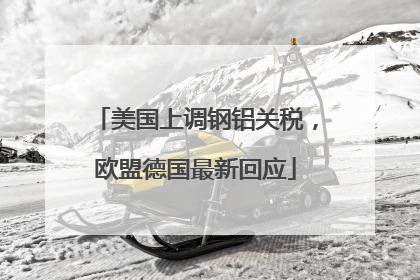 美国上调钢铝关税，欧盟德国最新回应