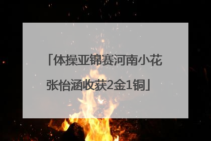 体操亚锦赛河南小花张怡涵收获2金1铜