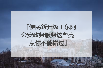 便民新升级！东阿公安政务服务这些亮点你不能错过