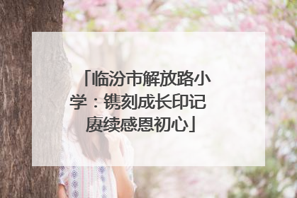 临汾市解放路小学：镌刻成长印记 赓续感恩初心