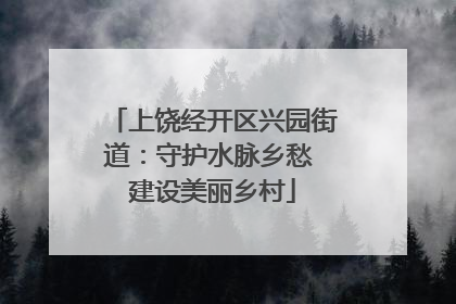 上饶经开区兴园街道：守护水脉乡愁 建设美丽乡村