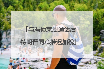 与冯德莱恩通话后 特朗普同意推迟加税