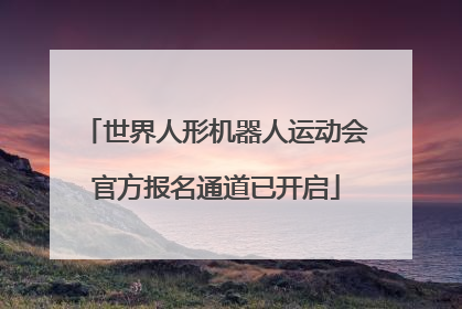 世界人形机器人运动会官方报名通道已开启