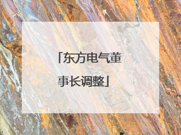 东方电气董事长调整