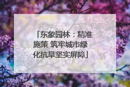 东象园林：精准施策 筑牢城市绿化抗旱坚实屏障