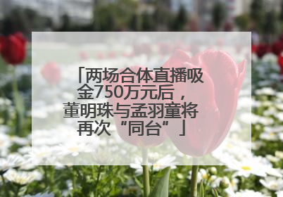 两场合体直播吸金750万元后，董明珠与孟羽童将再次“同台”