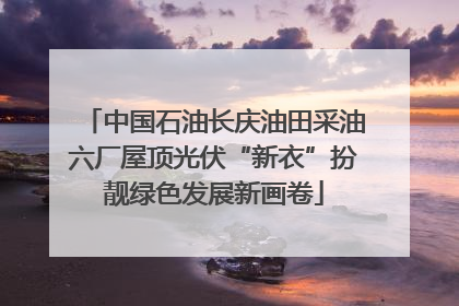 中国石油长庆油田采油六厂屋顶光伏“新衣”扮靓绿色发展新画卷
