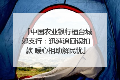 中国农业银行桓台城郊支行：迅速追回误扣款 暖心相助解民忧