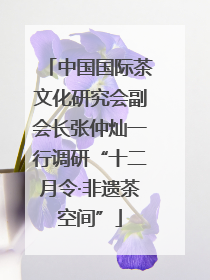 中国国际茶文化研究会副会长张仲灿一行调研“十二月令·非遗茶空间”