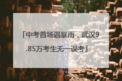 中考首场遇暴雨，武汉9.85万考生无一误考