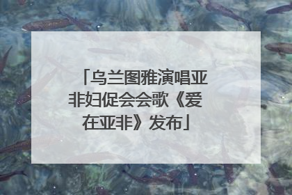乌兰图雅演唱亚非妇促会会歌《爱在亚非》发布