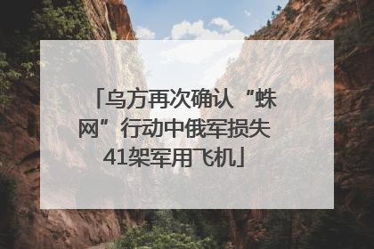 乌方再次确认“蛛网”行动中俄军损失41架军用飞机