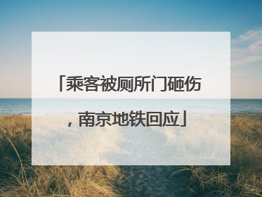 乘客被厕所门砸伤，南京地铁回应