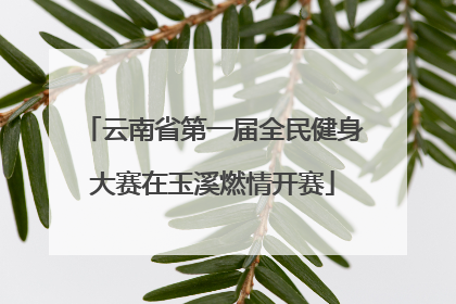 云南省第一届全民健身大赛在玉溪燃情开赛