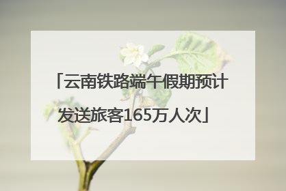 云南铁路端午假期预计发送旅客165万人次