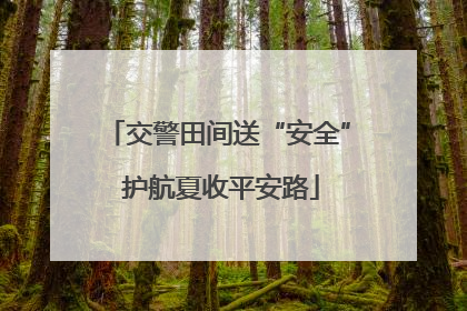 交警田间送“安全” 护航夏收平安路